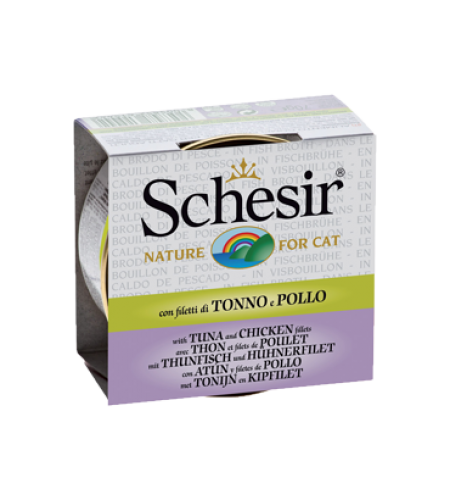 SCHESIR GATO ATUM COM FILETE DE FRANGO EM CALDO DE PEIXE 70GR